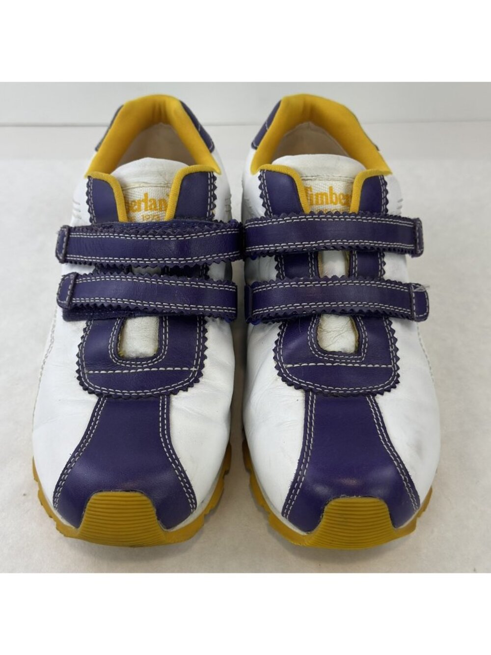 Timberland Outdoor Performance Sneakers Womens Sz 7M Leather White Purple Yellow